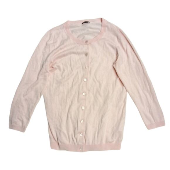 Talbots baby pink button down cardigan - Picture 1 of 4